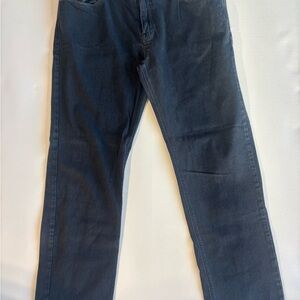 Guess Size 36 Men's Dark Blue Straight Jeans with Pinstripe
